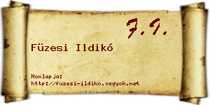 Füzesi Ildikó névjegykártya