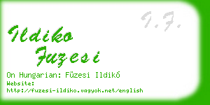 ildiko fuzesi business card